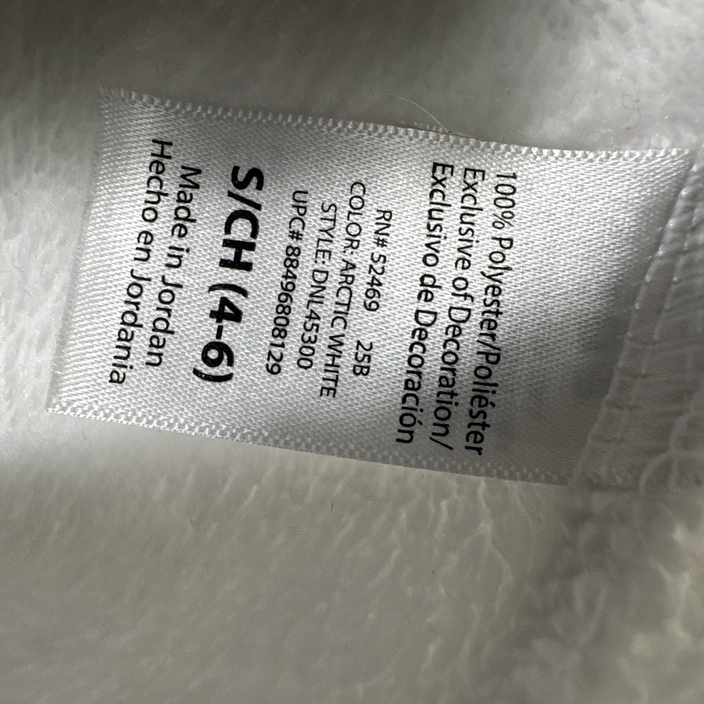 Danskin Womens Small Long Sleeve, Full Zipper Fleece White With Gray - Picture 12 of 15